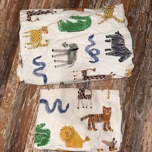 Pottery Barn Kids Safari Animal Print Bedding Set